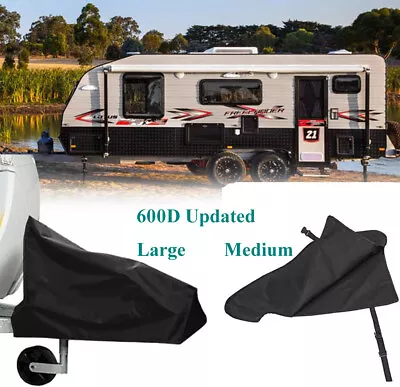 600D Heavyduty Waterproof RV Caravan Campervan Trailer Drawbar Tow Hitch Cover • $29.99