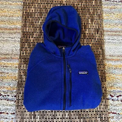 PATAGONIA Performance Better Sweater Hoodie Blue Fleece Jacket Men’s Large L • $124.95