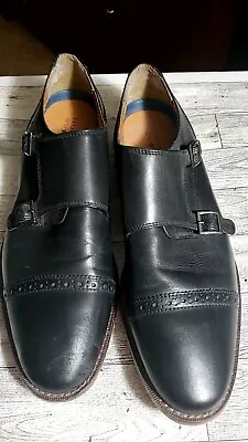 Florsheim Men's Black Leather Monk Strap Shoes Size 10.5D • $20