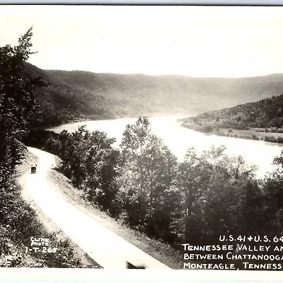 C1940s Monteagle / Chattanooga TN RPPC US Hwy 41 & 64 Valley River Cline PC A114 • $9.25