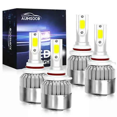 9005 9006 LED Headlight Kit Combo Bulb 6500K High Low Beam Super White Bright • $35.99