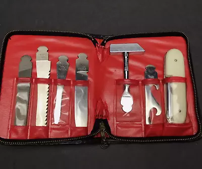 Vintage Multi Tool Kit  7 Piece Stainless Steel Knife Japan W/ Case • $28.99