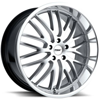 $351 • Buy 19  TSW Snetterton 19x8 Hyper Silver W/ Mirror Cut Lip 5x4.5 Wheel 40mm Rim