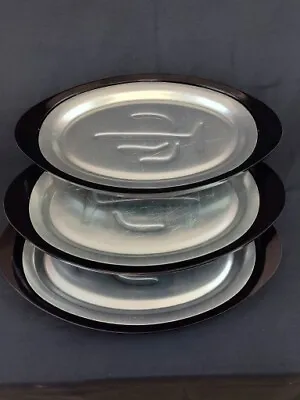 Vintage Nordic Ware Serv A Sizzle 9 X12  Oval Fajita Platter Lot Of 3 • $11.99