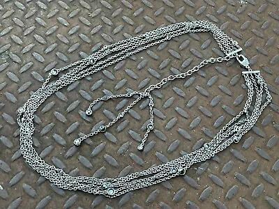 ST. John Women Necklace Gunmetal Tone Multi Layer Chain Jewelry • $195