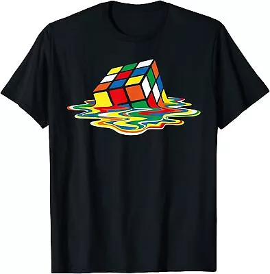 NEW LIMITED Melting Cube Funny Retro Gaming Rubik Rubix Rubics Cube TShirt S-3XL • $23.99