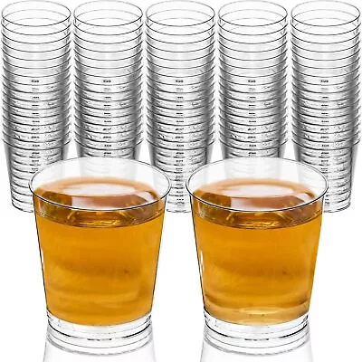 1 Oz Shot Glasses Hard Clear Plastic Shot Cup Disposable Party Cups Mini C • $10.76