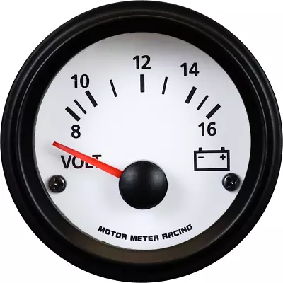 VD Vintage 52mm 2-1/16  Electrical Volt Meter Gauge 8 ~ 16V White LED 12V • $27.44