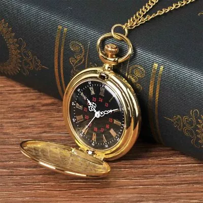 For Women Men Vintage Pocket Watch Fob Watches Mechanical Pocket  With Necklace • £5.75