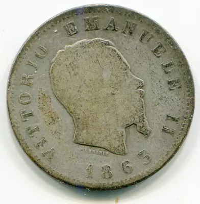 Italy Lire 1863 MBN KM-5a.1    Lotapr3646 • $6