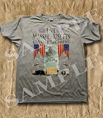 1st Massachusetts Cavalry Ash Colored American Civil War Themed Unisex T-shirt. • $21.99