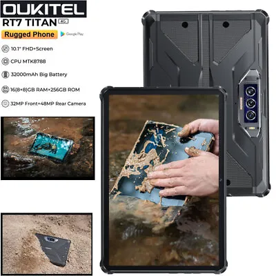 Oukitel RT7 TITAN 4G Rugged Tablet Mobile Android Phone Waterproof IP68 32000mAh • $338.01