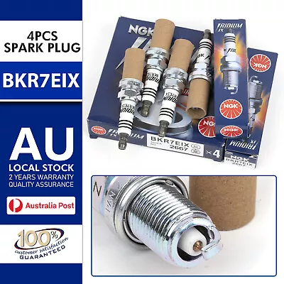 4xGENUINE NGK BKR7EIX Spark Plugs Iridium HR7 For BMW Mini Cooper S 1.6 R52 R53. • $68.62