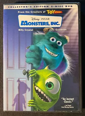 Disney Pixar - Monsters Inc. - 2 Disc Collector's Edition DVD - Excellent !! • $10