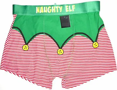 Naughty Elf Pants Mens Boxer Christmas Xmas Santa Underwear UK Sizes M To XXL • £14.99