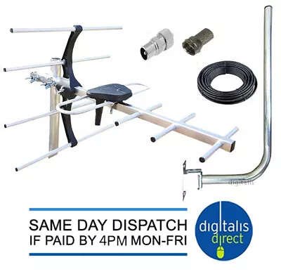 £18.99 • Buy 4g Digital Tv Aerial Kit Freeview And Hd For Indoor Outdoor Or Loft Installation