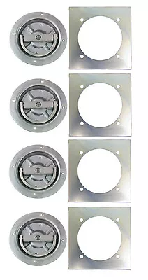 4 - Recessed Full 360 Swivel 6000 Rated D Ring Tie Down W/ Backing Plate Trailer • $95.99