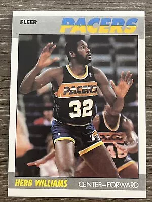 Herb Williams  1987 Indiana Pacers 87-88 Fleer Basketball #121/132 Mint Fresh • $1.50