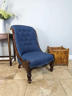 Antique 19th Century Nursing Chair Library Armchair Mahogany Delivery Available  • £275