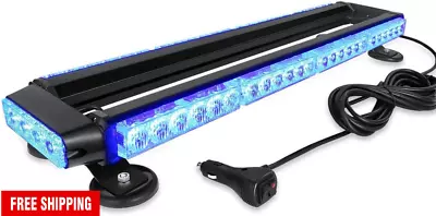 26  Magnetic Roof Blue LED Strobe Flash Light Bar Volunteer Firefighter Plowing. • $231.99