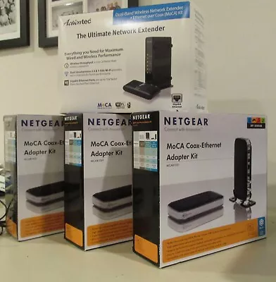 Netgear Moca Adapters (6) And Actiontec Wifi Network Extender  Kit(1) • $100