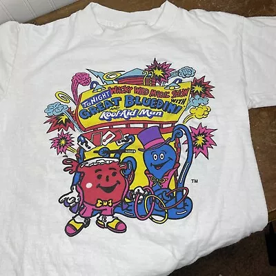 VTG 90s Kool-Aid Wacky Warehouse/Wild Magic Show Great Bluedini Tshirt Youth XL • $24.94