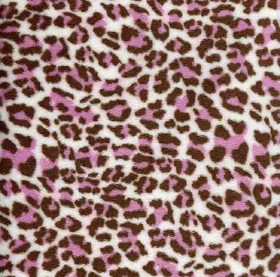 Minky Softee Cuddle Chenille Jungle King Pink 58  Poly Fabric BTY Free Shipping! • £14.43