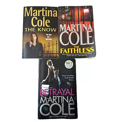 Martina Cole Book Bundle ! The Faithless + Betrayal + The Know - Thriller Drama  • $18.80