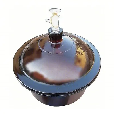 $104.99 • Buy Large Vacuum Desiccator 240mm 5YHV4 Lab Amber Glass Jar Dryer With Rack New