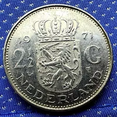1971 Netherlands 2 1/2 Gulden UNC     #M552 • $13.81