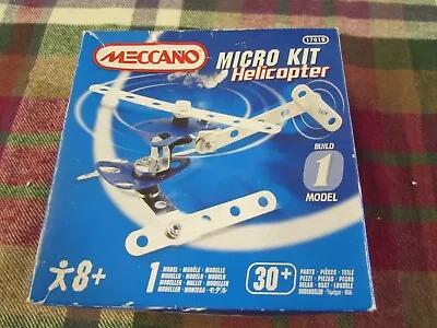Brilliant NEW & Boxed MECCANO 1701B Micro Kit Helicopter Model Construction Set • £9