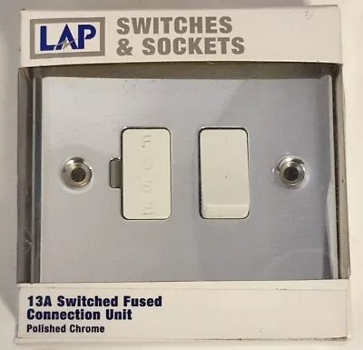 Polished Chrome 13A Switched Fuse Connection Unit • £6.49