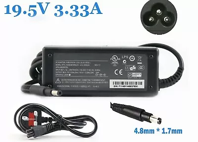 £9.99 • Buy For Hp 620 Charger Ac Adapter Replacement 19.5v 3.33a 65w 4.8 X 1.7mm Pin + Lead