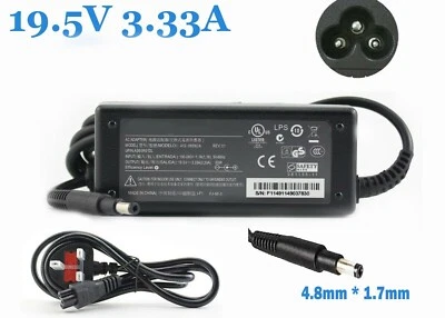 £9.99 • Buy For Hp 620 Charger Ac Adapter Replacement 19.5v 3.33a 65w 4.8 X 1.7mm Pin + Lead
