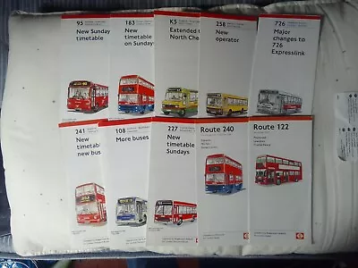 LondonBus Timetable Leaflets Bundle 98 • £5