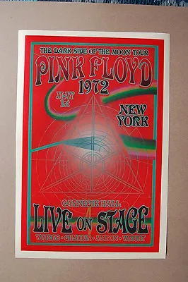 Pink Floyd Concert Tour Poster 1972 New York-- • $4.50