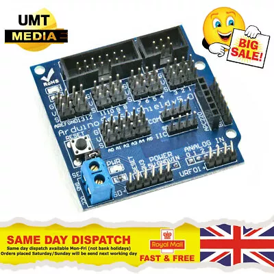 £3.60 • Buy Sensor Shield V5 Digital Analog Expansion Module For Arduino UNO R3 MEGA2560 UK