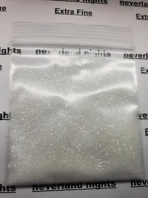 Pure White Extra Fine Glitter For Nails NON IRIDESCENT Acrylic Gels crafts • $2.85