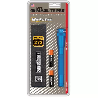 SP2P Mini Maglite Pro 2 AA-Cell LED Flashlight W/ Holster • $57.97