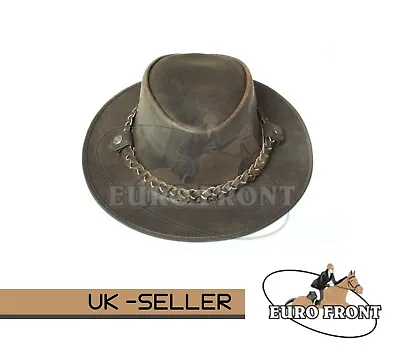 £17.09 • Buy Leather Hats Cowboys Western Style Bush Hats Top Quality 