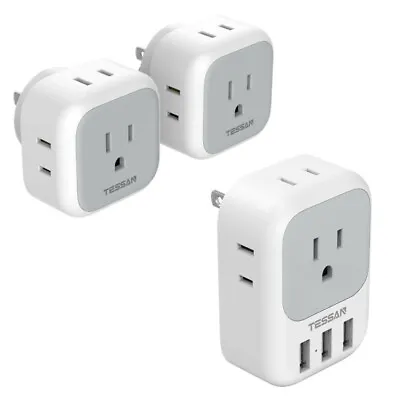 Power Plug Adapter With 4 Outlet For US Travel To Japan Philippines Canada Peru • $17.99