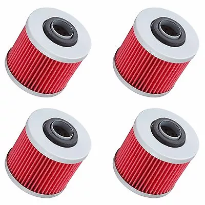 4-Pack Individually Boxed Oil Filters For Yamaha Raptor 700 700R Grizzly 600 • $15.56