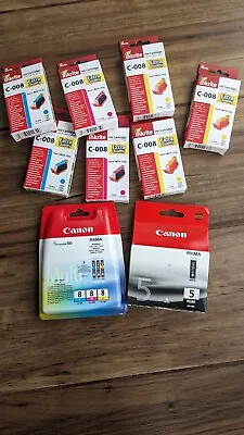 Canon Pixma Inkjet Printer Cartridges - CLI-8C CLI-8Y CLI-8M  • £37