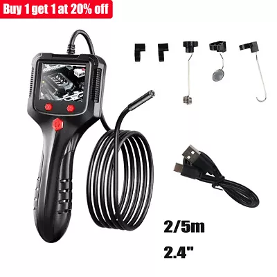 £23.09 • Buy Industrial Endoscope HD Lens 2.4  Screen Borescope Inspection Snake Camera 5M