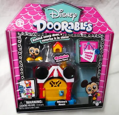 New! Disney Doorables -Mickey's House- Play Set Toys Mickey Mouse + Surprise! • $19