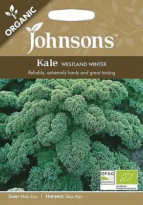 Johnsons - Vegetable - Organic Kale - Westland Winter - 40 Seeds • £1.90