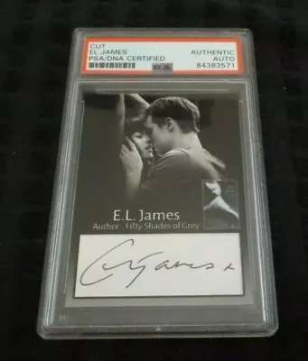 E L James Signed Autographed Psa Slabbed Custom Cut Card Fifty Shades Of Grey • $199