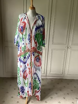 Colourful Zara Beach Dress/ Kaftan Size M/ L  (£79.99) • $15.54