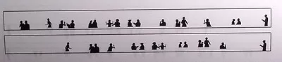 Three Sets N Scale Custom Passenger Car Profile People Figures Set • $9