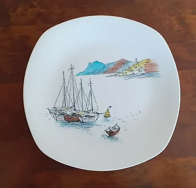 Midwinter FASHION SHAPE 9  Lunch Plate - CANNES By Hugh Casson 1960s • £8.99